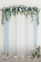 Ling’s Moment 6.5FT Backdrop Floral Garland, Spring Artificial Wedding Arch F…
