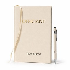 Wedding Officiant Book with Pen – Ceremony Keepsake Journal