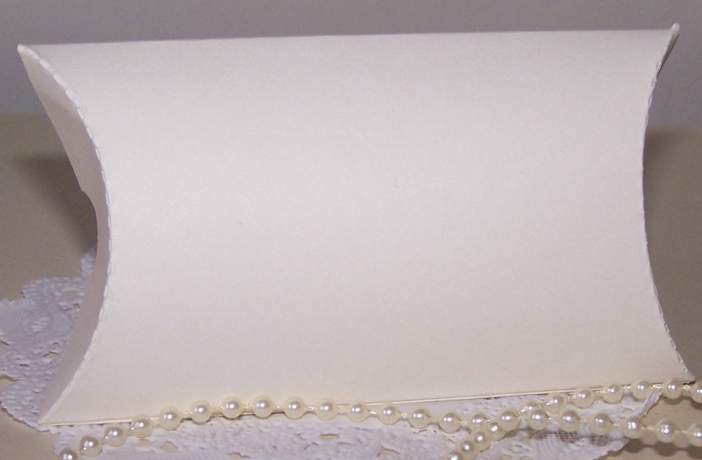 Pillow boxes-Pack of 100. ,Ivory, white brown, pink, Lilac,blue