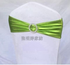 10 Metallic Spandex Chair Band for Folding Banquet Universal Chair Covers