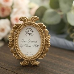 Gold 4 Mini 4″ Baroque Oval Picture Frames Wedding Favors Party Event Supplies