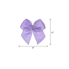 100 Pcs Mini Ribbon Bow 1″ Mini Fabric Satin Ribbon Flower Bows Dark Purple