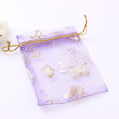 Wholesale 100PCS Organza Bag Butterfly Design Wedding Pouches Jewelry Packaging