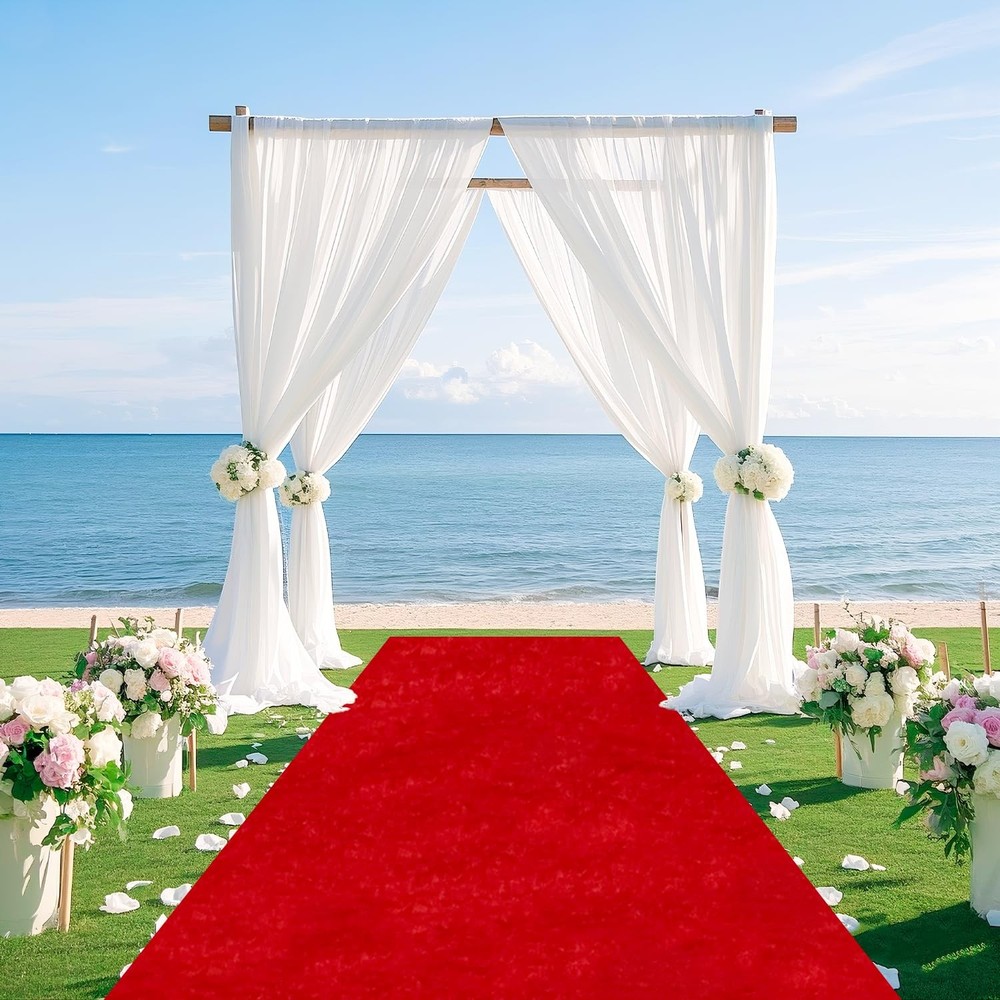 Red Carpet Runner for Party Wedding Aisle Decorations 4FTx15FT Aisle Runners …