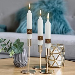 Dripless Taper Candles Candlesticks,7Inches Short Tapered Candle 7INCH White