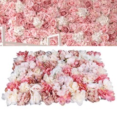 6*Flower Wall Panel Party Artificial Wedding Decor Rose Bouquet Romantic Flower