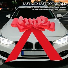 Reusable Wedding Car Bow PVC Material Large Red Bow for Decor and Special Events