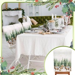 6 Pcs Christmas Chair Covers Snowman Reindeer Xmas Dining Room Chair Covers