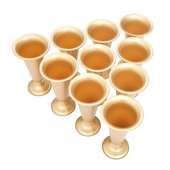Metal Wedding Centerpieces Vase Decor Metal Trumpet Flower Vase 10Pcs Gold 9.8in