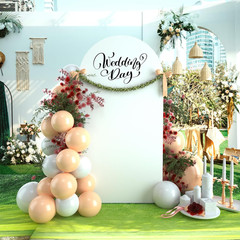 Wedding Arch Backdrop Stand Cover, 6FT Double Sided Stretchy Arch Cover Fitted W