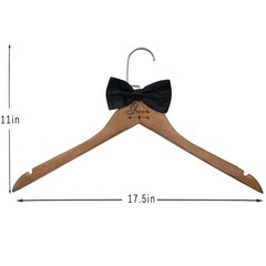 2 Pcs Bride Hanger for Wedding Dress Wooden Groom Suit and Gown Non-Slip Hang…