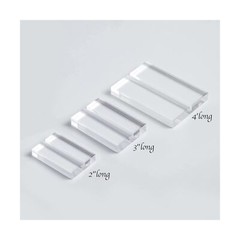 UNIQOOO 3″ Clear Acrylic Stand | Wedding Sign Holders, 20 Count 3″, Pack of 20
