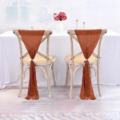 50 Pieces Cheesecloth Chair Sashes Wedding Party Decoration Durable Elegant New
