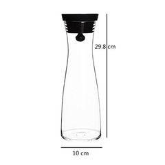Karafu 40 Oz/1.2 Liter Glass Carafe Lid Borosilicate Water Pitcher For Hot/Cold