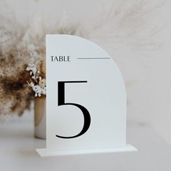 10 Pack White Acrylic Half Arch Sign with Stand | 5×7 Inch Half Arch Acrylic …