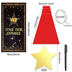 Red Carpet Runner for Party VIP Stage Movie Night 55gsm Thickness 2.62 x 14.5