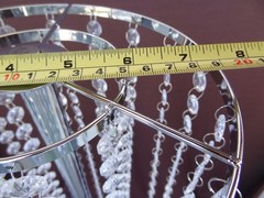 41″Tall Silver Flower Stands for Table Centerpieces w/ Crystal Beads – Set of 2