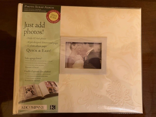 Wedding Photo Album, K&Company, 32 photo pages, holds 82 4×6 photos
