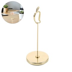 Elegant Golden Wire Table Number Holder with Stable Design for Home and Party