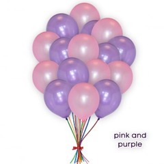 10-100 Pink Purple White Hot Pink Silver Pearl Balloons Ribbons Wedding Birthday