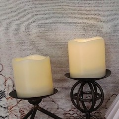 2 Pack 3’’ Outdoor Battery Operated Flameless Candles with Timer 3 x 3 inch