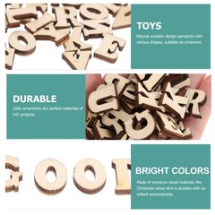100 Pcs Wooden Letters Craft Alphabet for Children Learning Small Crafts Decor