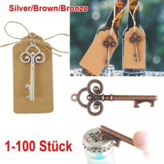 1-100 Vintage Key Bottle Opener Keychain Wedding Favors