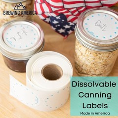 Dissolvable Food Labels for Canning, Pantry, 2 Inch Round, Teal Round