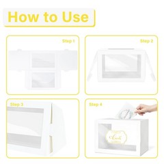 1 Pack White Transparent Card Box, Gift Receiving, Wedding, Party, Raffle Box