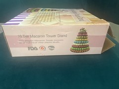 10 Tier Round Macaron Tower Macaron Stand to Hold 230 Macarons w/ACRYLIC RISER