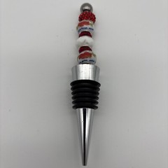 10PCS Beadable Wine Stoppers, Beaded Bottle Cap Zinc Alloy Silver+black Reusable