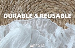 FEXIA 3 Pack White Cheesecloth Table Runner 35×120 3 Pack-10FT, Ivory
