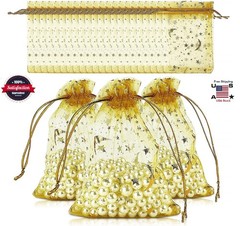 200× Organza Bag Tulle Drawstring Packaging Display Jewelry Pouches Wedding Gift