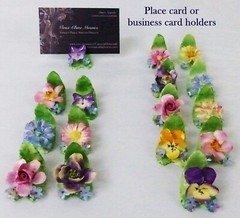 16 Coalport Bone China Floral Place Card Holders ~ Mixed Condition Flower Petals