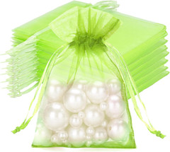 50Pcs Organza Bags, 2X3 Inch Gift Favor Bags, White Wedding Favor Bags, Jewelry