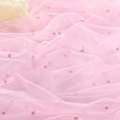 Socomi Pearl Table Runner Tulle Pink Summer Cheesecloth 10FT 10ft X 1pc,
