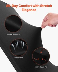 VEVOR 150PCS Black Stretch Spandex Folding Chair Covers for Wedding Party Dining