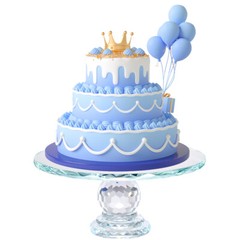 Crystal Glass Cake Stand Fruit Plate Clear Display Desserts Holder Wedding Party
