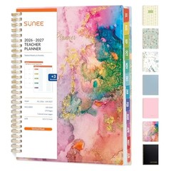 Teacher Planner 2026-2027 Academic Year, Lite Lesson Planner Book with Marble