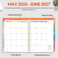 Teacher Planner 2026-2027 Academic Year, Lite Lesson Planner Book with Marble