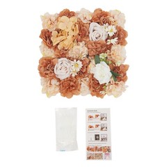 12 Pack Flower Wall Panels Caramel Champagne Silk Plastic Wedding Party Backdrop