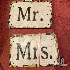 Mr. and Mrs. hanging decor