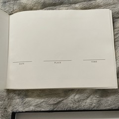 Studio His & Hers White Guest Book Gold Letters 8X5.75in 50 Pages Bridal Wedding