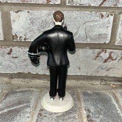 Hockey Player Groom Porcelain Wedding Cake Topper by Weddingstar