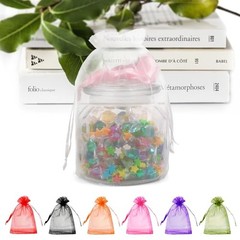 50PCS Organza Bags 6×9 Large Gift Bags for Candy 1 Count (Pack of 50) White
