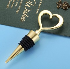 24PCS Wedding Favors & Bags Metal Alloy Heart Wine Bottle Stopper Champagne NEW