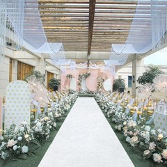 White Aisle Runner for Wedding Velvet Aisle Carpet 2FTx15FT Wedding Accessori…