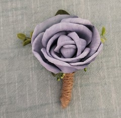Purple & Black Bridal Bouquet Sola Wood Bridesmaid Lavender Wedding Flowers