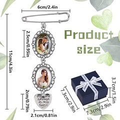 Bylion 2 Sets Wedding Bouquet Photo Charms Bouquet Charm for Gift Double Lacy