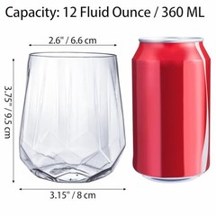 40-Pack Plastic Stemless Wine Glasses, 12 Oz Unbreakable Plastic Drinking